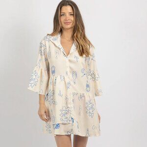 L'abeye Euro Summer Print Mini Dress